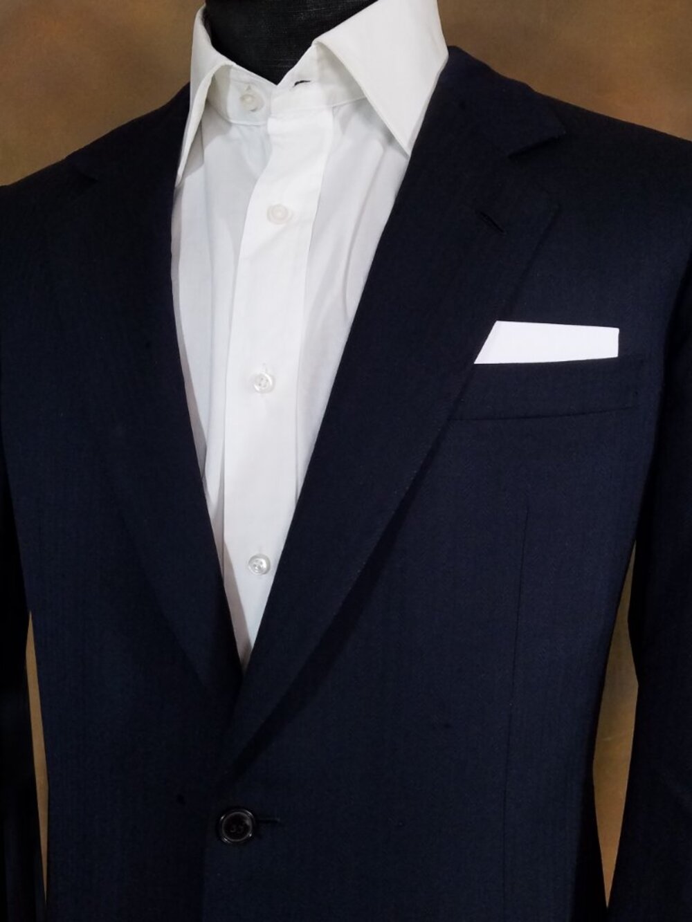 NEW White 100% Cotton Single Pre-Folded Pocket Square Handkerchief Insert - Picture 5 of 7